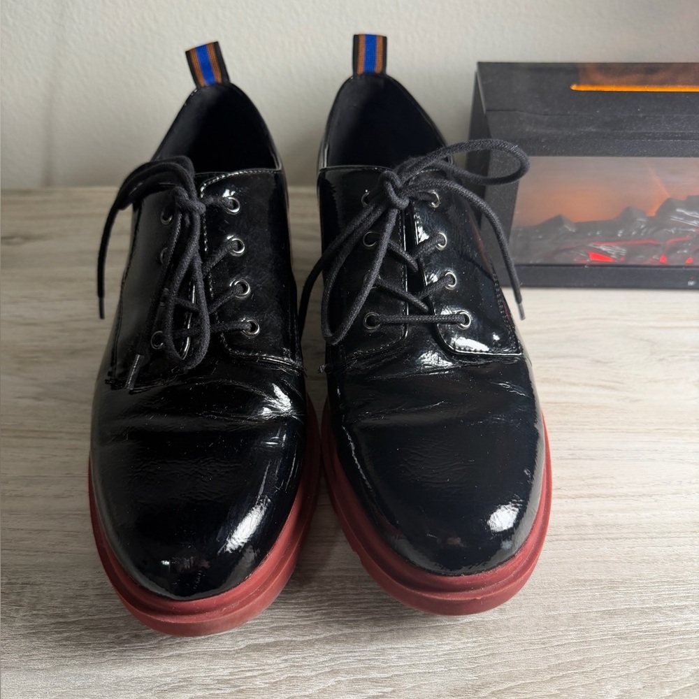 Black and Red Women’s Loafers